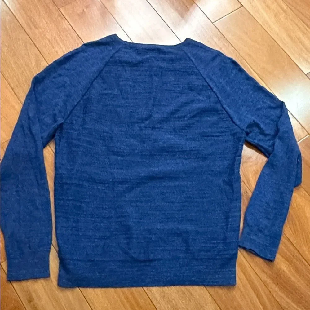 J. Crew Men's Deep Blue Crewneck Cotton Sweater Size L‎